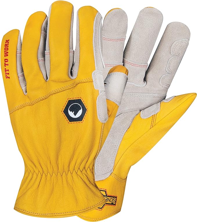 Rancher Medium Work Glove, Medium, Yellow