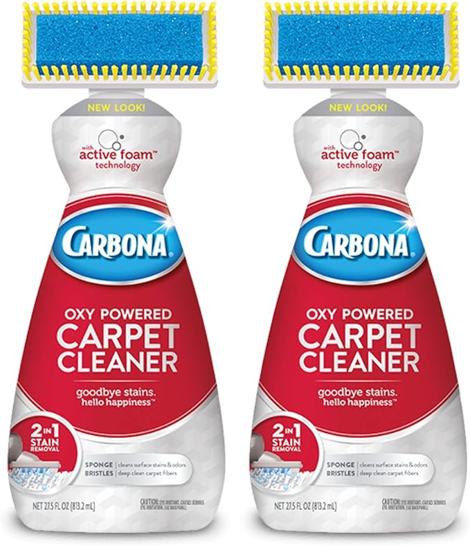 Carbona Oxy-Powered 2-in-1 Carpet Cleaner, 27.5 Ounces - Pack of 2