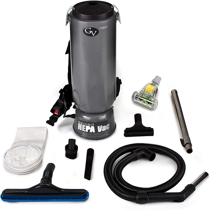 GV Demo 10 Quart Powerful Commercial Backpack Vacuum