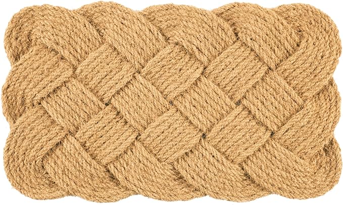 Handmade Handwoven Coir Doormat - Knot-ical, 24x36