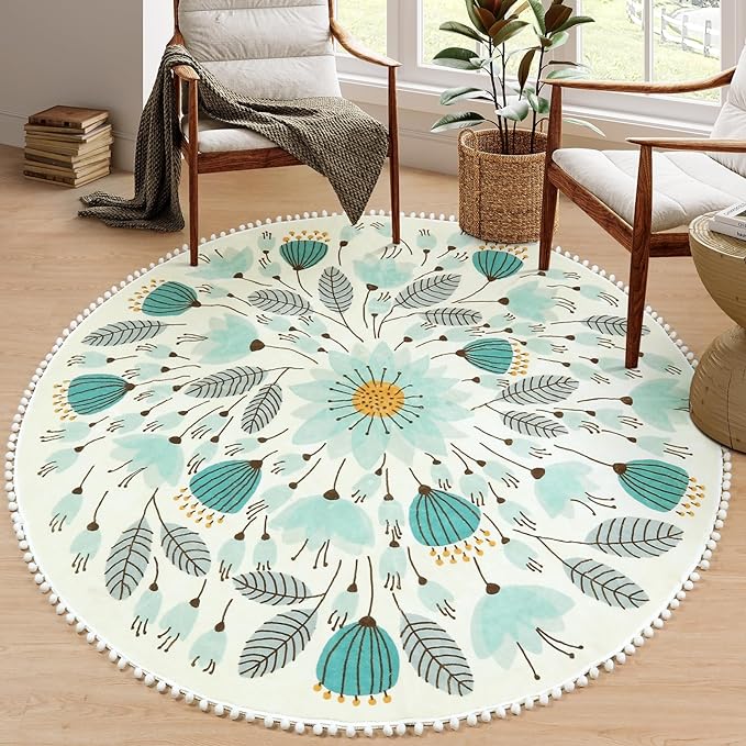 Uphome Round Rug for Living Room