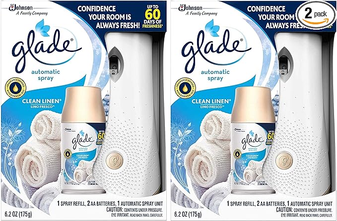 Glade Automatic Spray Starter Kit - Clean Linen - 6.2 oz - 2 pk