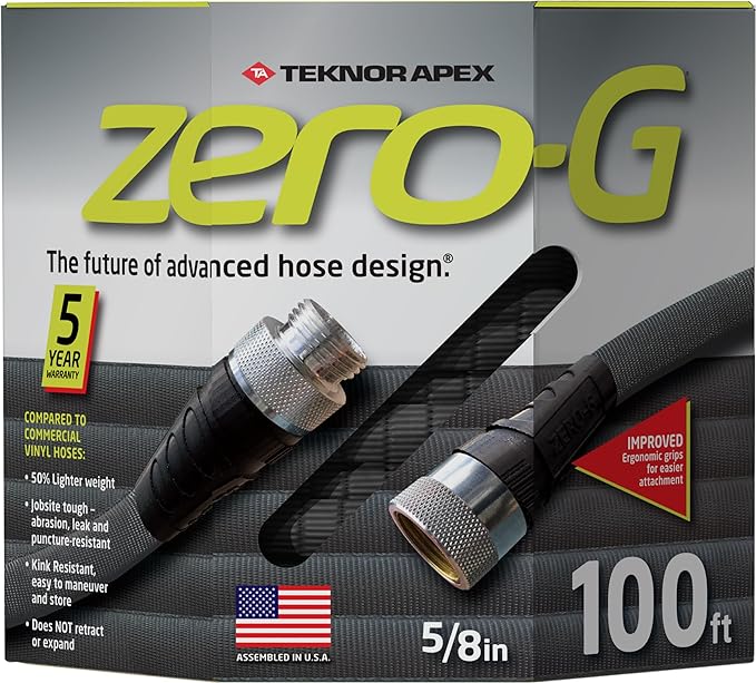 zero-G 4001-100 Garden Hose, 5/8 x 100, Gray