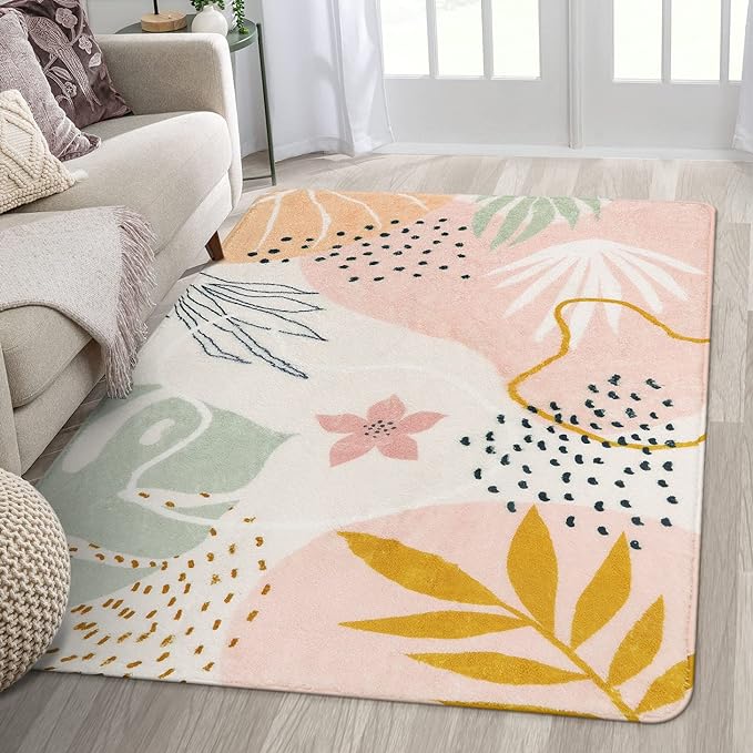 Lahome Washable Living Room Area Rug