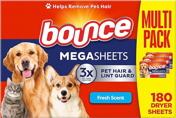 Bounce Pet Hair and Lint Guard Fabric Softener Dryer Sheets